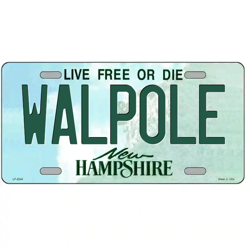 Walpole New Hampshire Metal Sign