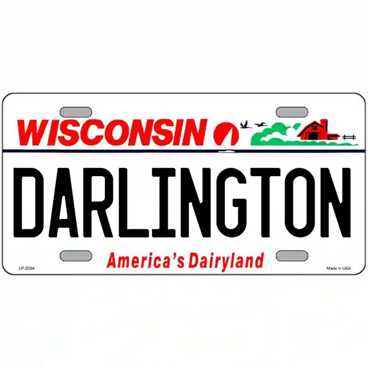 Darlington Wisconsin Metal Sign