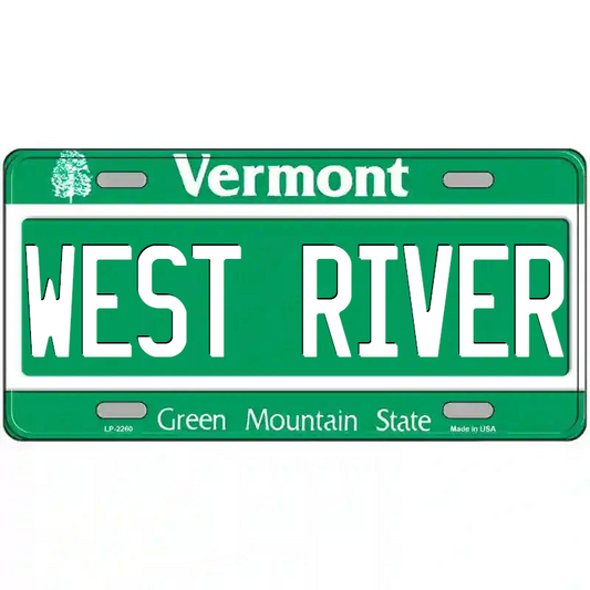 West River Vermont Metal Sign