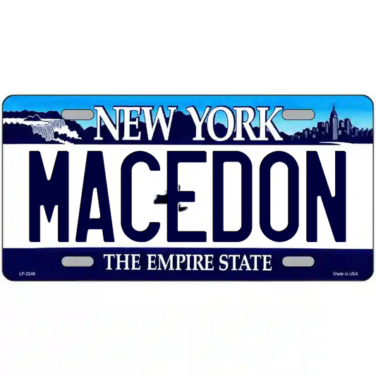 Macedon New York Blue Metal Sign