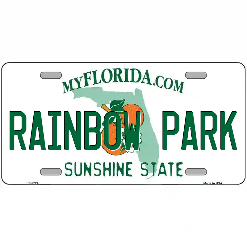 Rainbow Park Florida Metal Sign