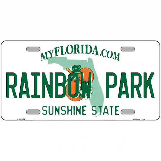 Rainbow Park Florida Metal Sign
