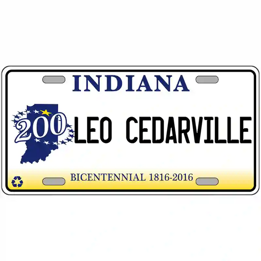 Leo-Cedarville Indiana Bicentennial Metal Sign
