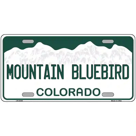 Mountain Bluebird Colorado Metal Sign