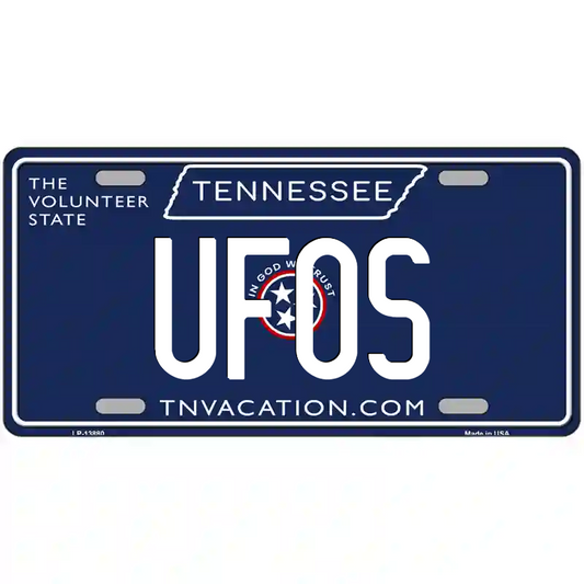 UFOs Tennessee Blue Metal Sign