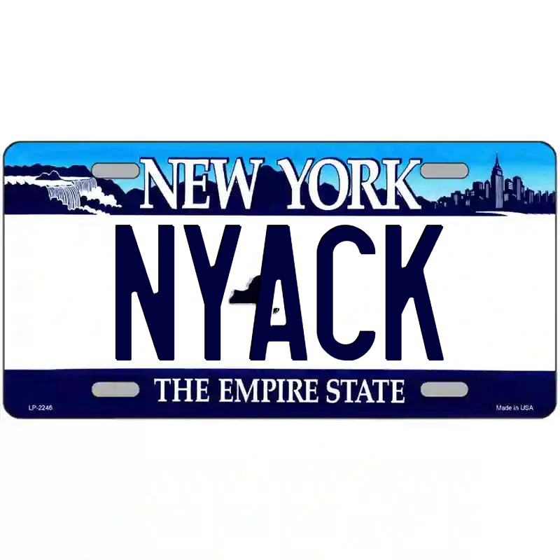 Nyack New York Blue Metal Sign