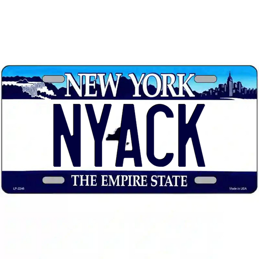 Nyack New York Blue Metal Sign