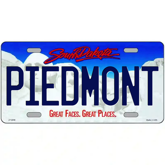 Piedmont South Dakota Metal Sign