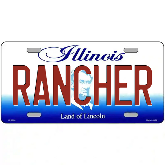 Rancher Illnois Metal Sign