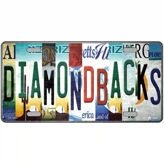 Diamondbacks Strip Art Metal Sign