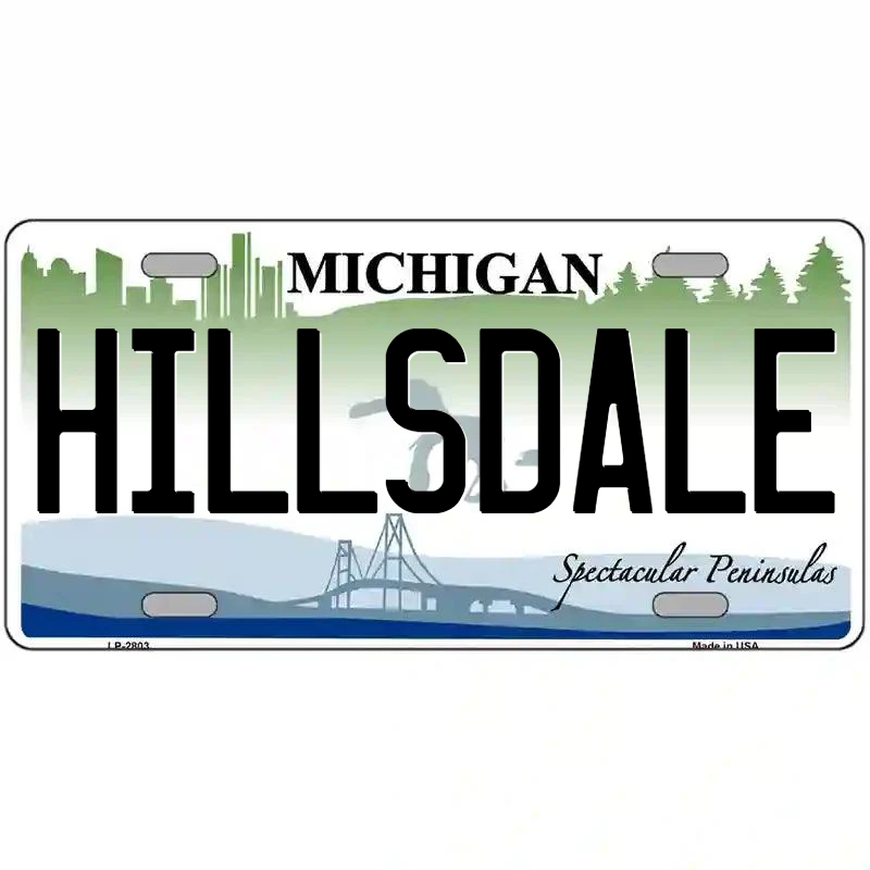 Hillsdale Michigan Metal Sign