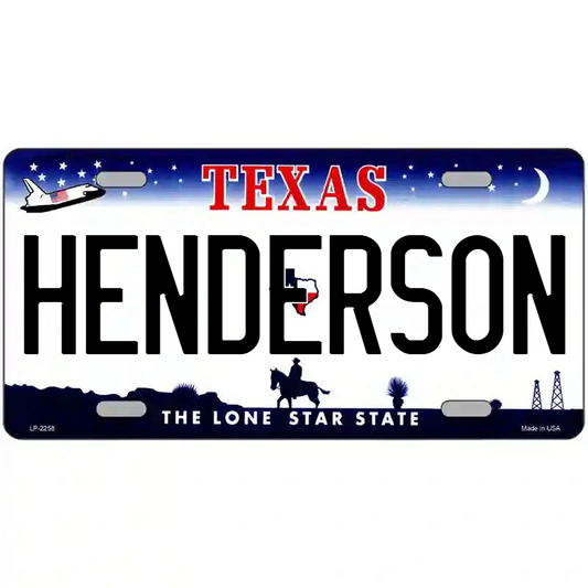 Henderson Texas Metal Sign