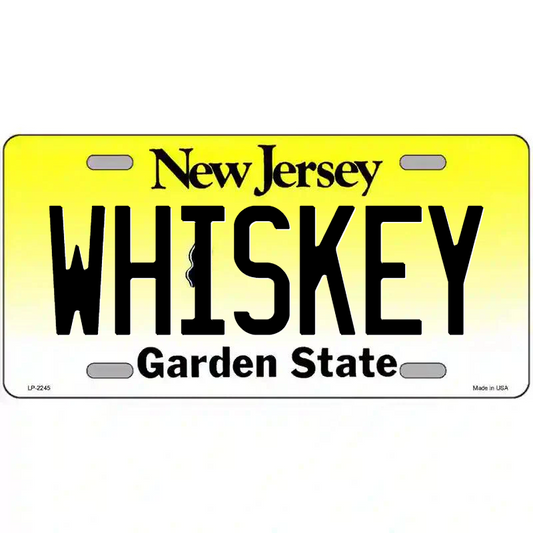 Whiskey New Jersey Metal Sign