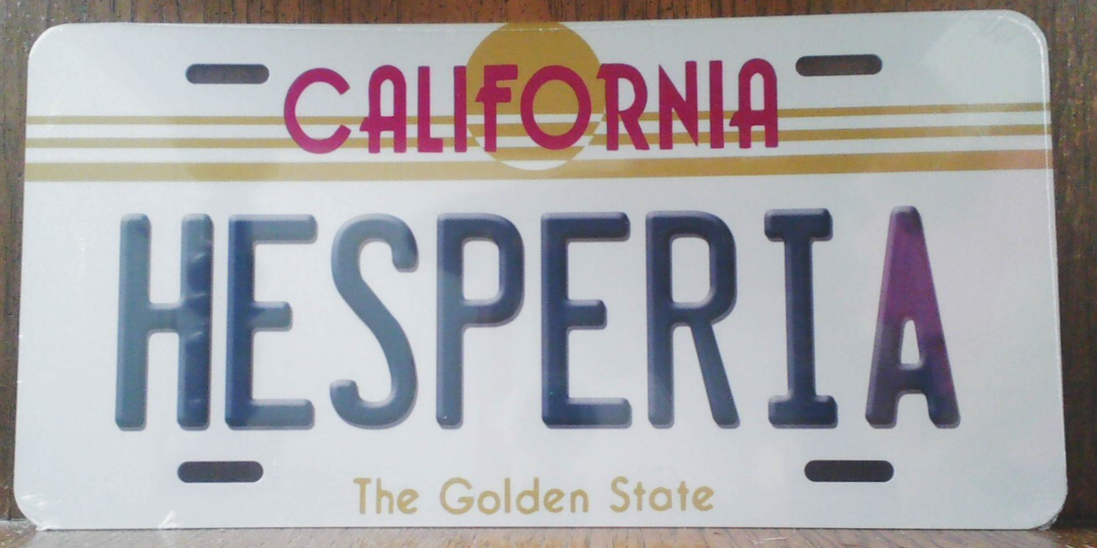 Hesperia California Metal Sign