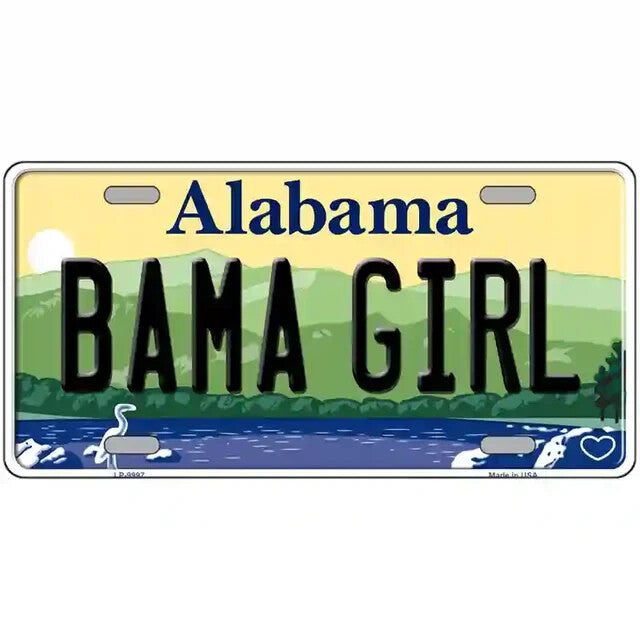 Bama Girl Alabama Metal Sign