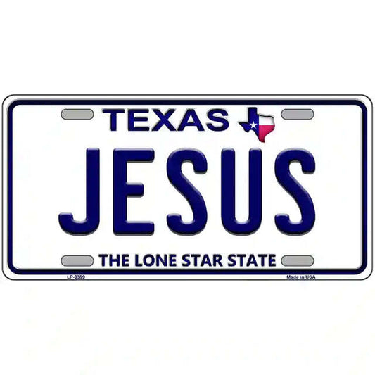 Jesus Texas Metal Sign