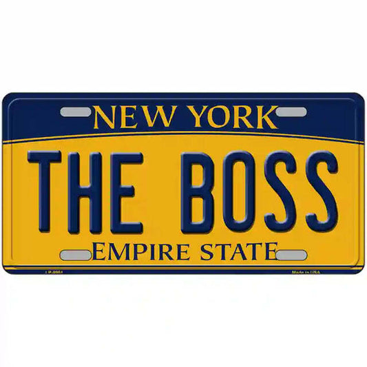 The Boss New York Yellow Metal Sign