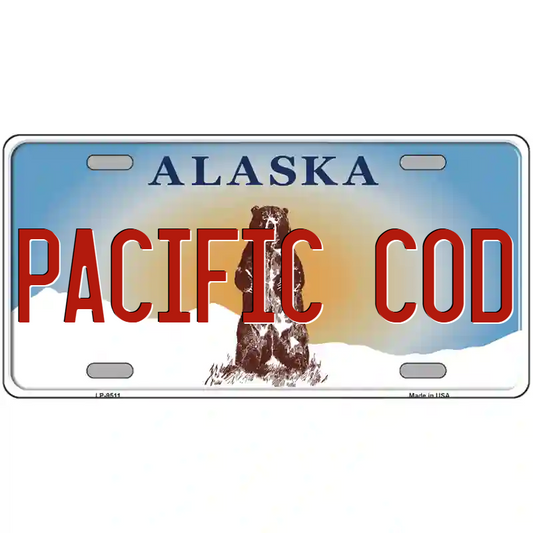 Pacific Cod Alaska Metal Sign
