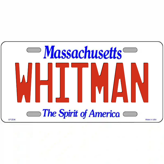 Whitman Massachusetts Metal Sign