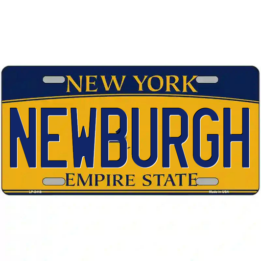 Newburgh New York Yellow Metal Sign