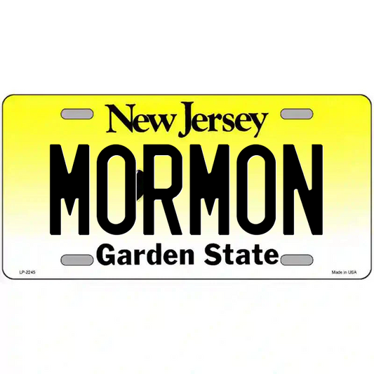 Mormon New Jersey Metal Sign