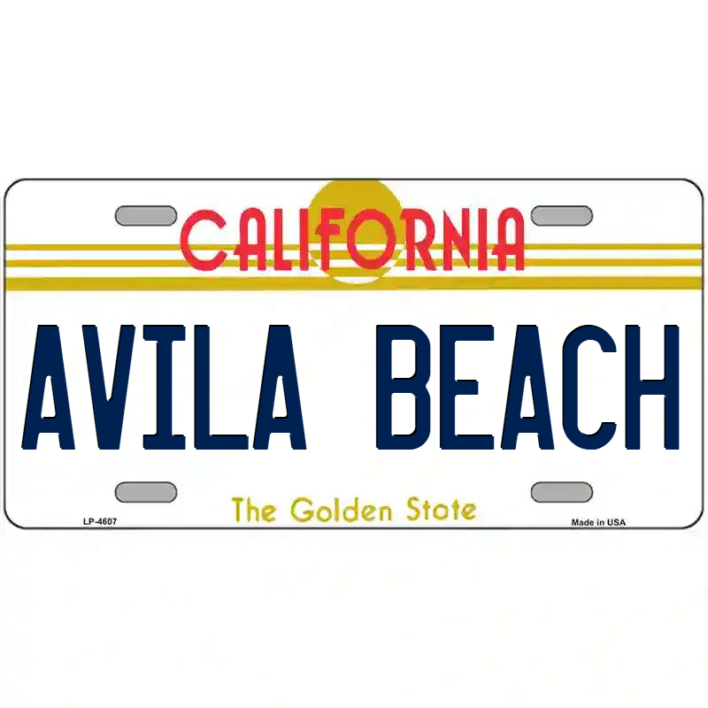 Avila Beach California Metal Sign