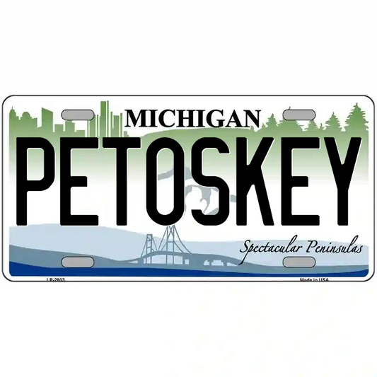Petoskey Michigan Metal Sign