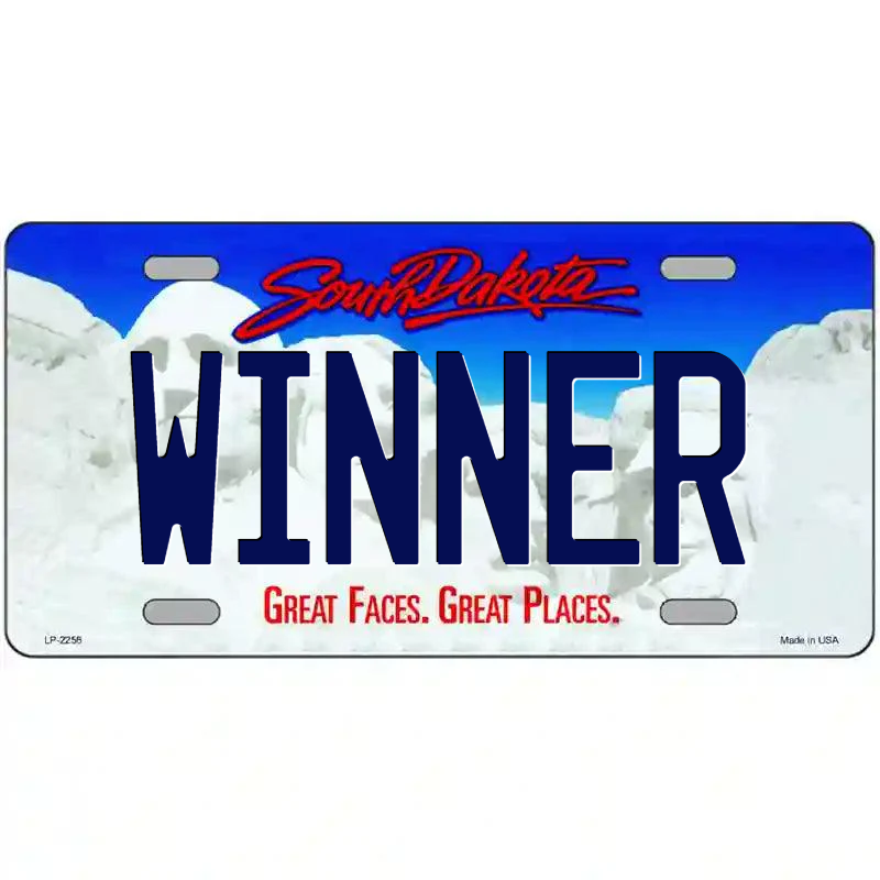 Winner South Dakota Metal Sign