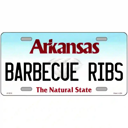 Barbecue Ribs Arkansas Metal Sign
