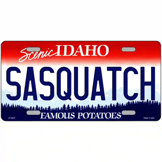 Sasquatch Idaho Metal Sign