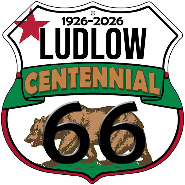 Ludlow California Flag Route 66 Centennial Highway Shield Metal Sign