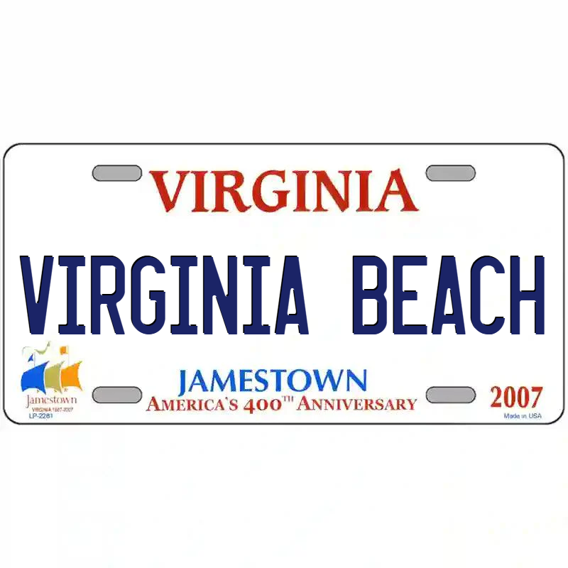 Virginia Beach Virginia 400th Anniversary Metal Sign