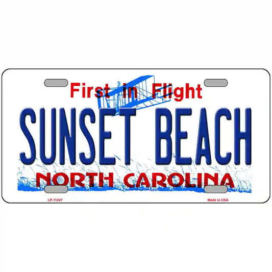 Sunset Beach North Carolina Metal Sign