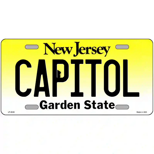 Capitol New Jersey Metal Sign