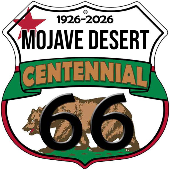 Mojave Desert California Flag Route 66 Centennial Highway Shield Metal