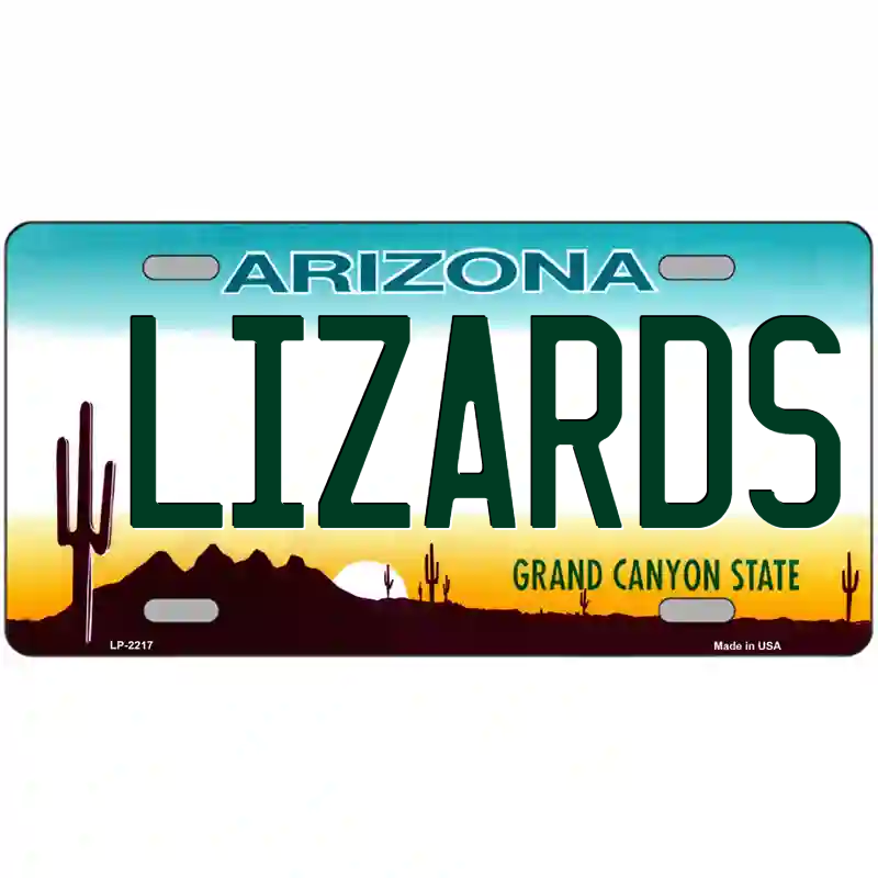 Lizards Arizona Metal Sign