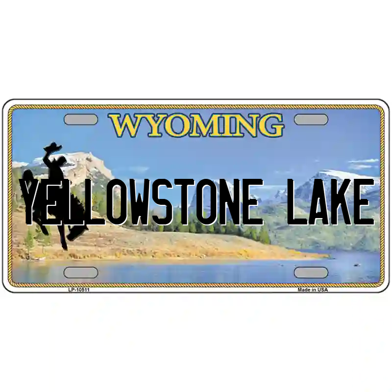 Yellowstone Lake Wyoming Metal Sign