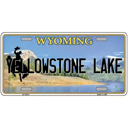 Yellowstone Lake Wyoming Metal Sign