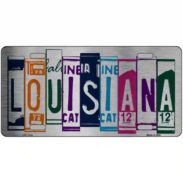 Louisiana License Plate Art Metal Sign