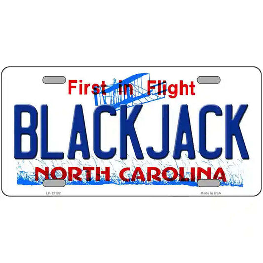 Blackjack North Carolina Metal Sign