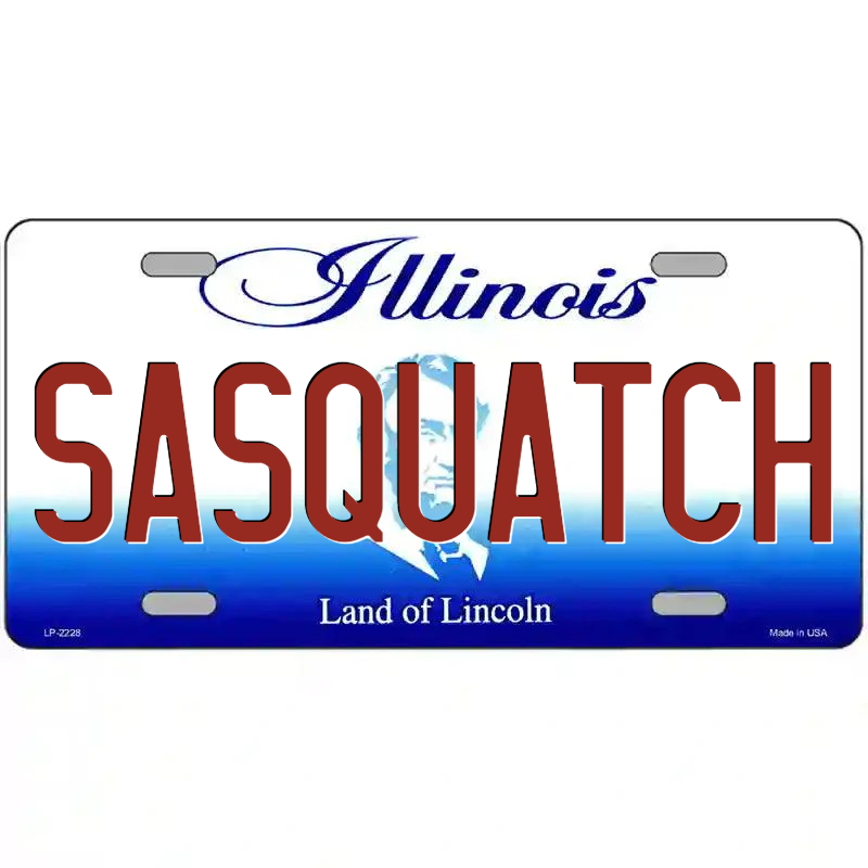 Sasquatch Illinois Metal Sign