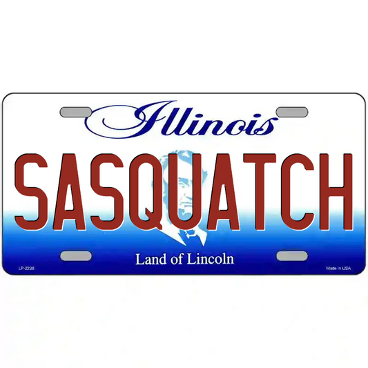 Sasquatch Illinois Metal Sign