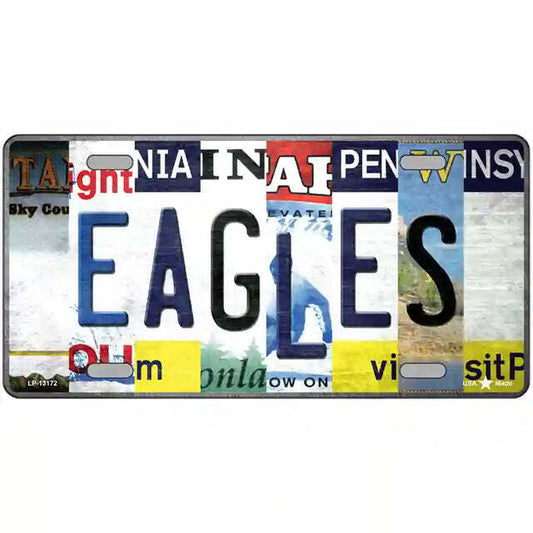 Eagles Strip Art Metal Sign