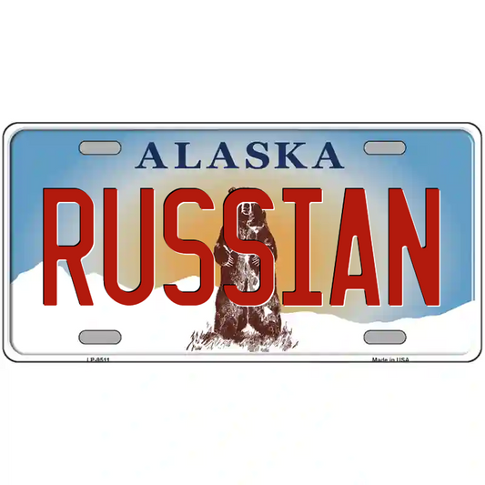 Russian Alaska Metal Sign