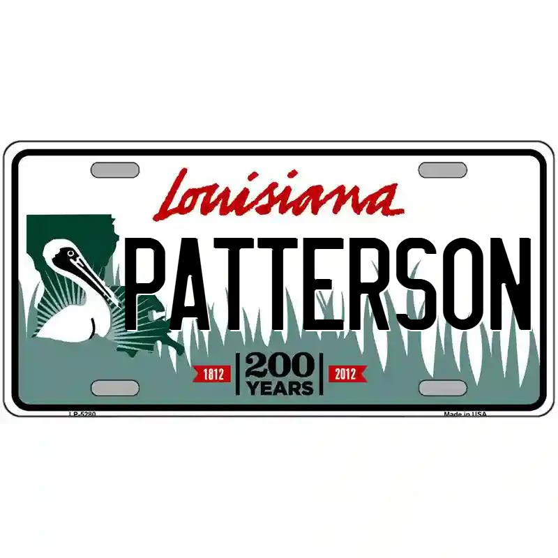 Patterson Louisiana Metal Sign