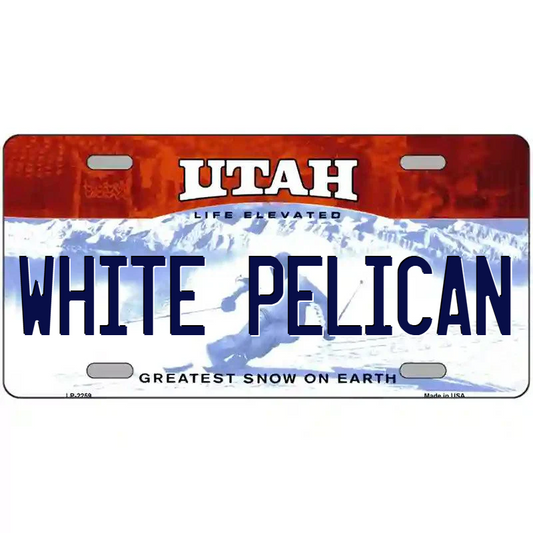 White Pelican Utah Metal Sign