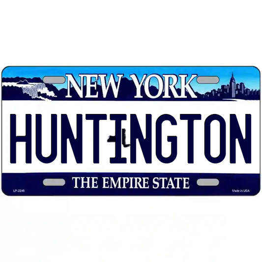 Huntington New York Blue Metal Sign