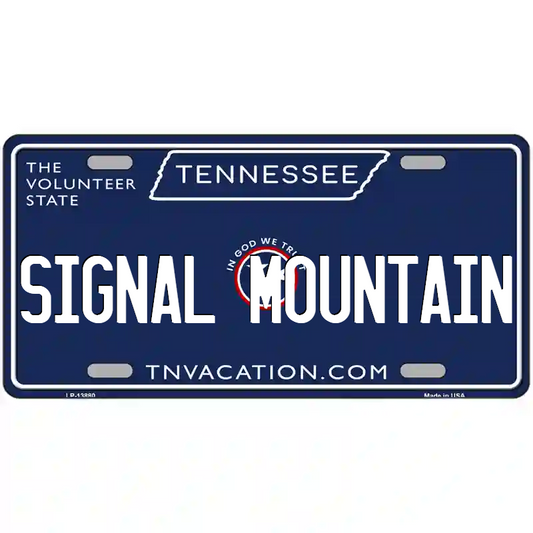 Signal Mountain Tennessee Blue Metal Sign