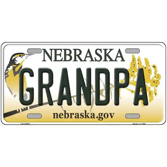 Grandpa Nebraska Metal Sign