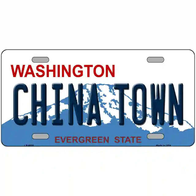 China Town Washington Metal Sign